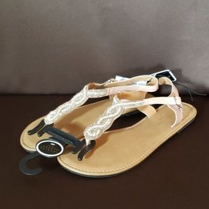 Blush sparkle sandals